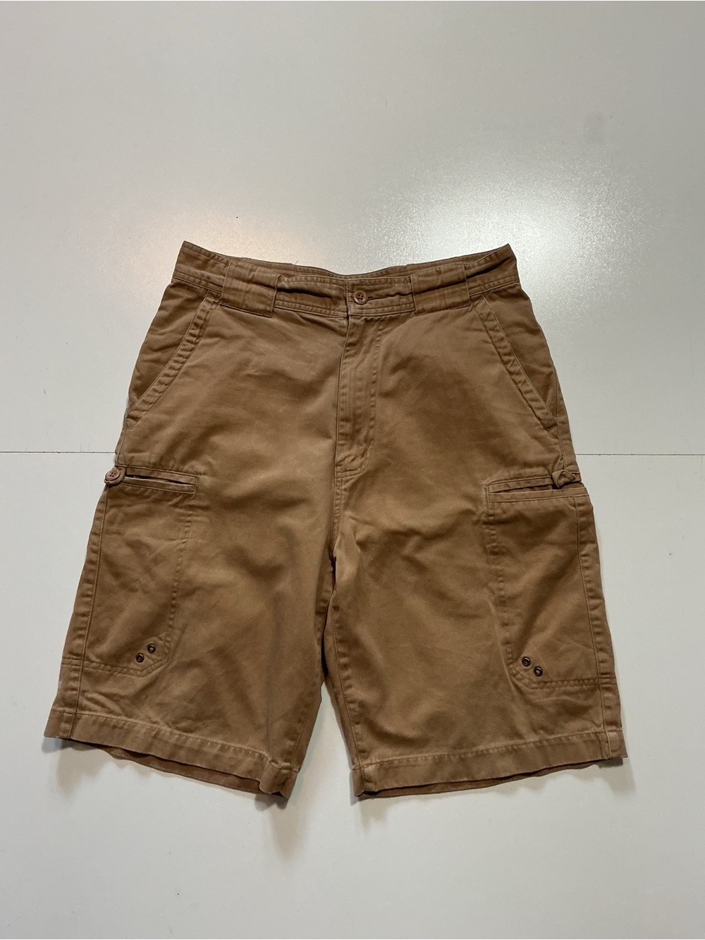 Vintage Y2K Abercrombie & Fitch Khaki Cargo Utility 10" Inseam Shorts